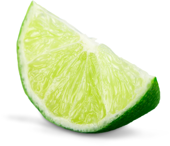 Collection Fresh Lime and Slice, Isolated on White Background